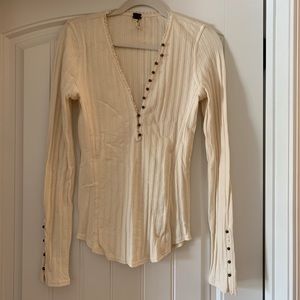 Free People Button Up Top